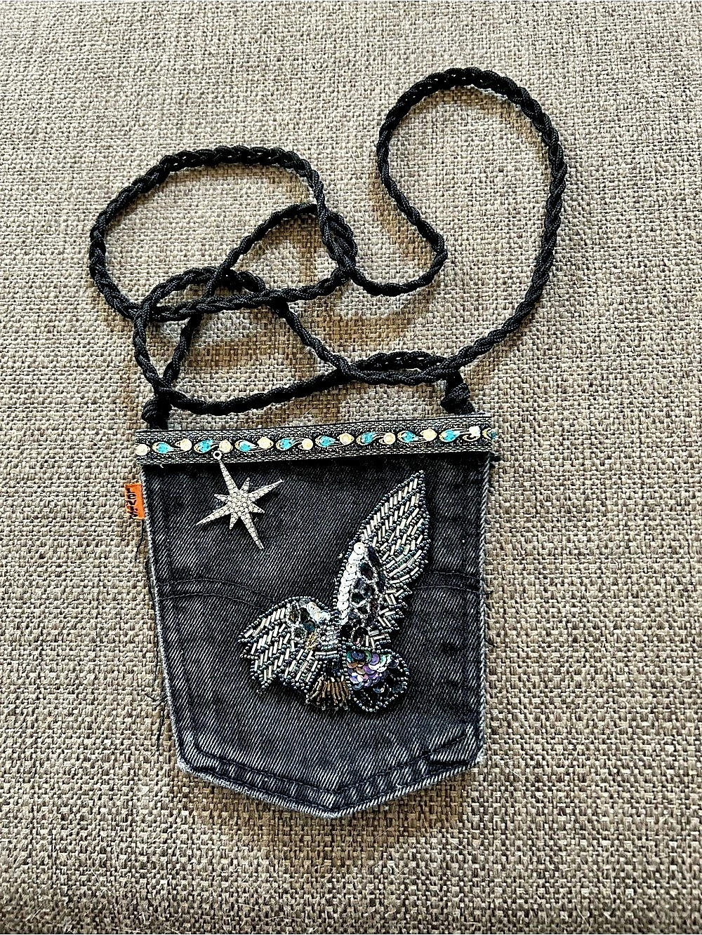 Levi's Embellished Black Mini Bag